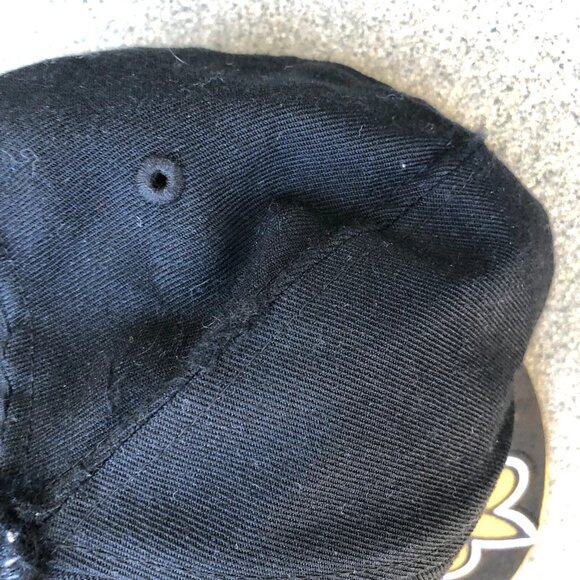 Vintage REEBOK New Orleans Saints Fitted Hat 7 5/8 Black NFL Retro Cap - Picture 9 of 10